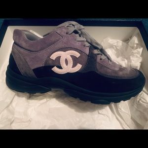 Chanel suede sneakers